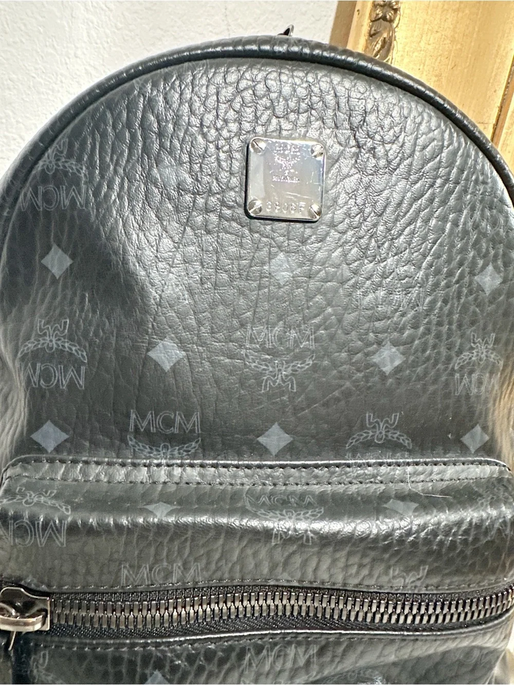 Worn Once MCM Stark Side Studs Small Backpack in Visetos Black $1330